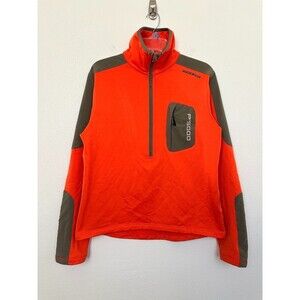 Porsche Design for Adidas P'5000 Orange Gray Fleece Jacket Half Zip Men's Medium
